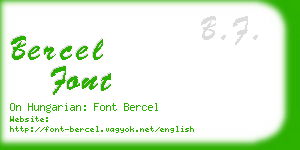 bercel font business card